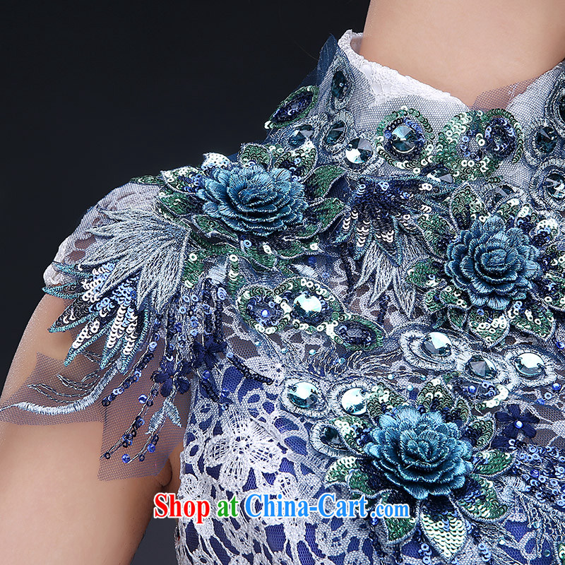 100 the ball Evening Dress short, autumn and winter 2015 new dark blue wedding bridesmaid sisters served as banquet Annual Meeting Evening Dress dark blue XXL new pre-sale 3 to 5 days, and 100-ball (Ball Lily), online shopping