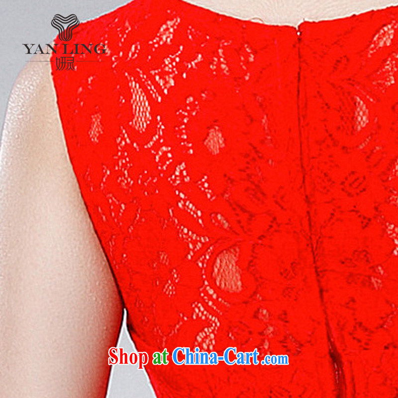 2015 new wedding toast serving red shoulders, felt that the small dress short version won the wedding dress LF 175 red XXL, her spirit, and shopping on the Internet