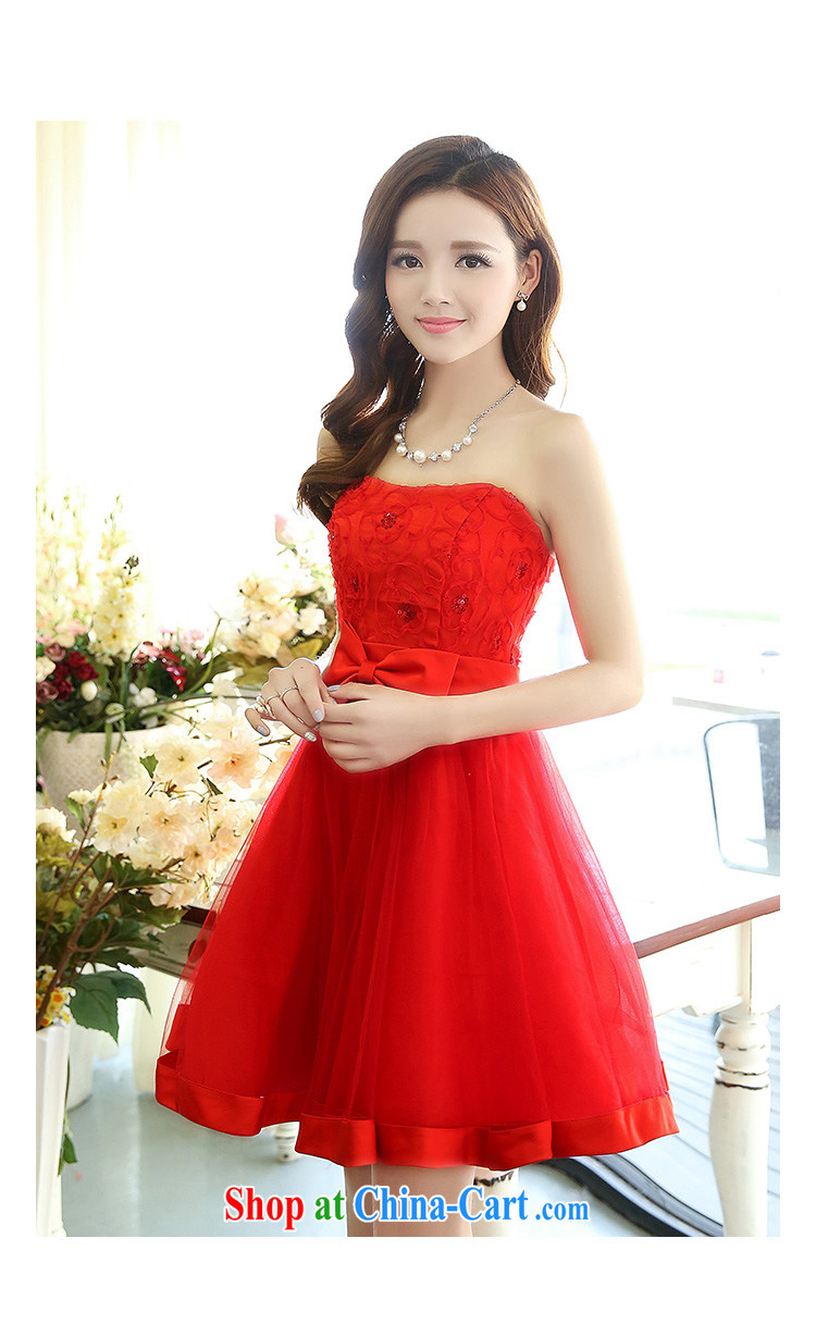 Air Shu Diane 2015 bridal bridesmaid dress red short marriages chest wiped shaggy dress dinner toast small dress skirt red XXL pictures, price, brand platters! Elections are good character, the national distribution, so why buy now enjoy more preferential! Health