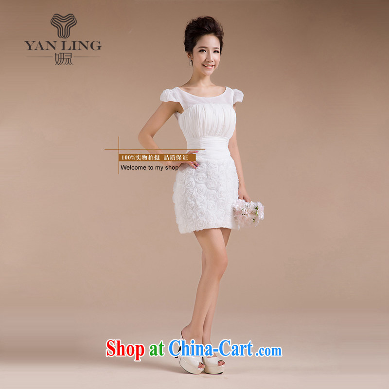 2015 New Dual shoulder strap skirts dresses with flowers sweet and elegant small dress LF 146 white XXL, her spirit, and, shopping on the Internet
