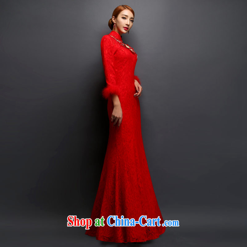 The Code love life at Merlion dress and cotton Thick Red lace plus Gross bridal dresses beauty graphics thin 2015 new listing red XL, love life, and shopping on the Internet