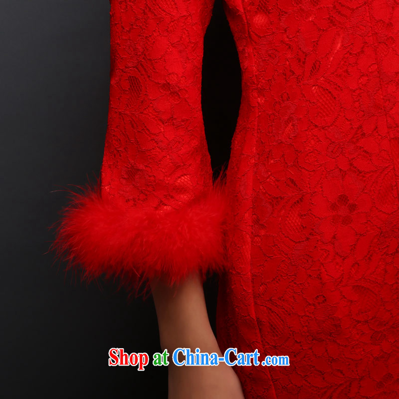 The Code love life at Merlion dress and cotton Thick Red lace plus Gross bridal dresses beauty graphics thin 2015 new listing red XL, love life, and shopping on the Internet