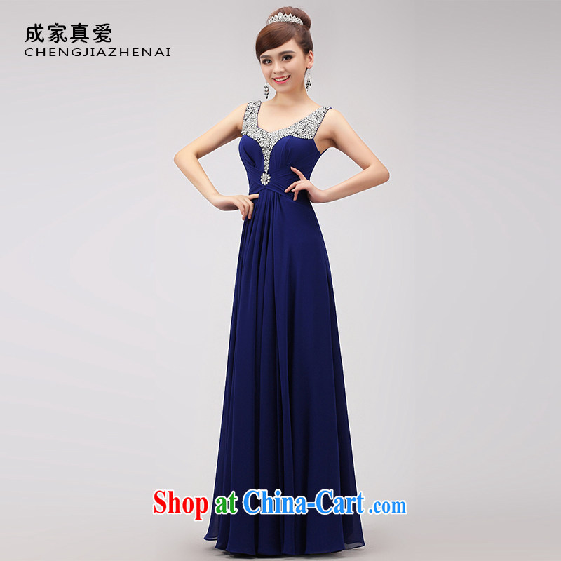 married love annual Evening Dress 2015 new uniforms blue long marriages served toast banquet moderator winter sky blue XXL, married love, shopping on the Internet