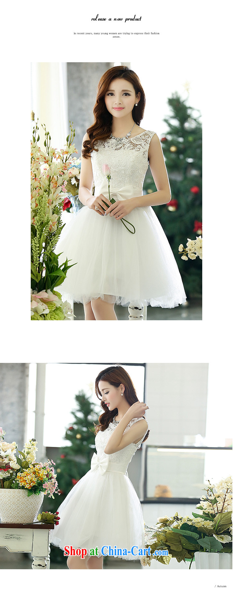 Cover Story 2015 new lace flower bow tie-waist shaggy lace dress bows dress brides with bridesmaid dress dresses white XL pictures, price, brand platters! Elections are good character, the national distribution, so why buy now enjoy more preferential! Health