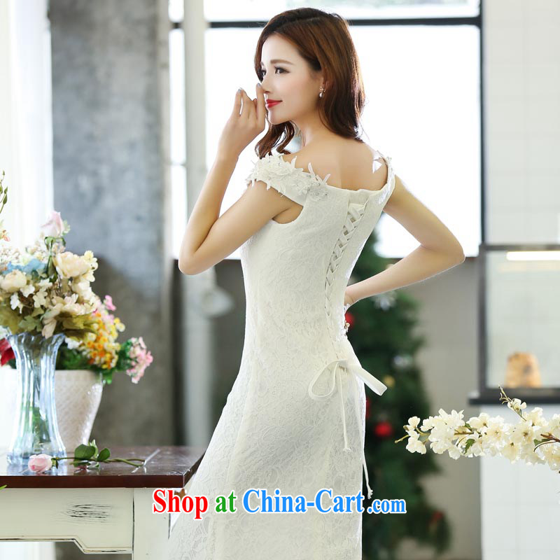 Caesar 175 wedding dresses new 2015 red long bridal wedding dress girl toast serving bridesmaid clothing winter field shoulder white XL, TRIUMPHANTKS, shopping on the Internet