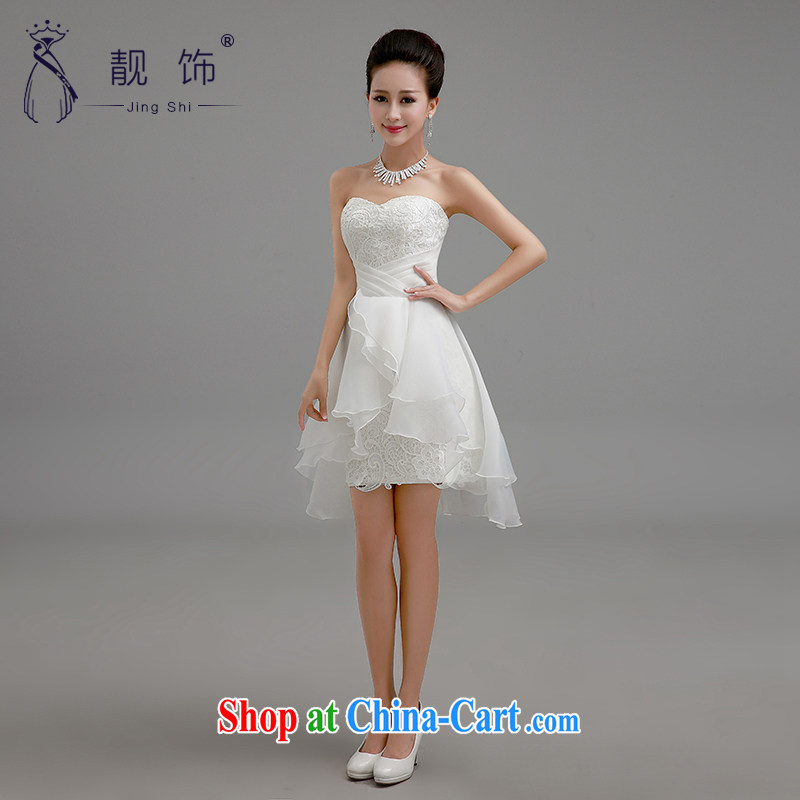 Beautiful ornaments 2015 new, wipe off chest bridal toast serving excellent snow woven short dress girls bridesmaid mission Small sister dress with white XXL, beautiful ornaments JinGSHi), online shopping