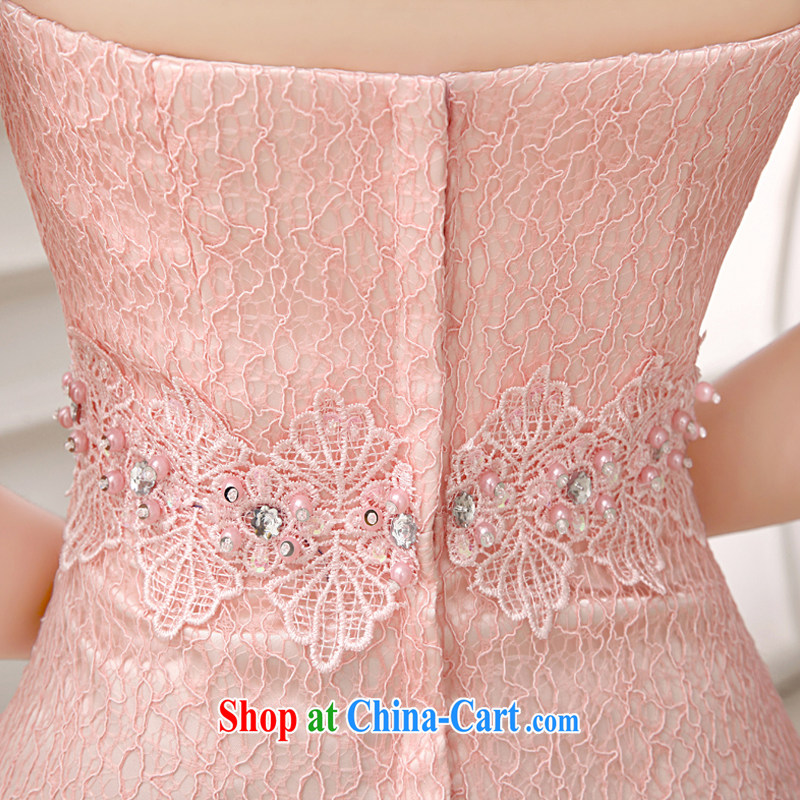 2015 bridal wedding dress long toast wiped his chest meat pink and stylish evening dress bridesmaid performances LF 235 rose red XXL, her spirit, and shopping on the Internet
