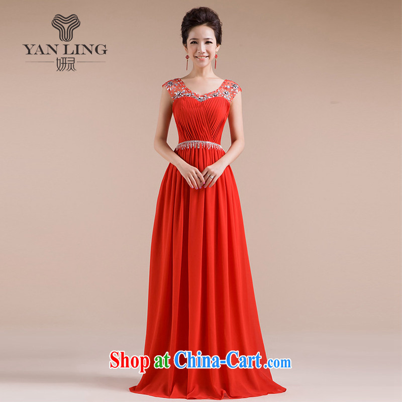 2015 new bride wedding dresses evening dress uniform toast long wedding snow woven dresses 1003 LF XXL purple, her spirit, and, shopping on the Internet