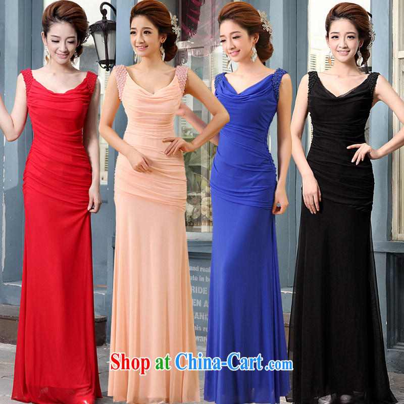 married love Evening Dress 2014 new long double-shoulder bridal wedding toast service banquet performances at Merlion dress fall and winter girls royal blue XL, married love, and, shopping on the Internet