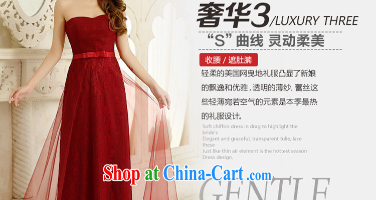 Honey, bride bridal dresses 2015 New Long bows, serving modern Korean version binding with bare chest lace Evening Dress presided over his female Red L pictures, price, brand platters! Elections are good character, the national distribution, so why buy now enjoy more preferential! Health