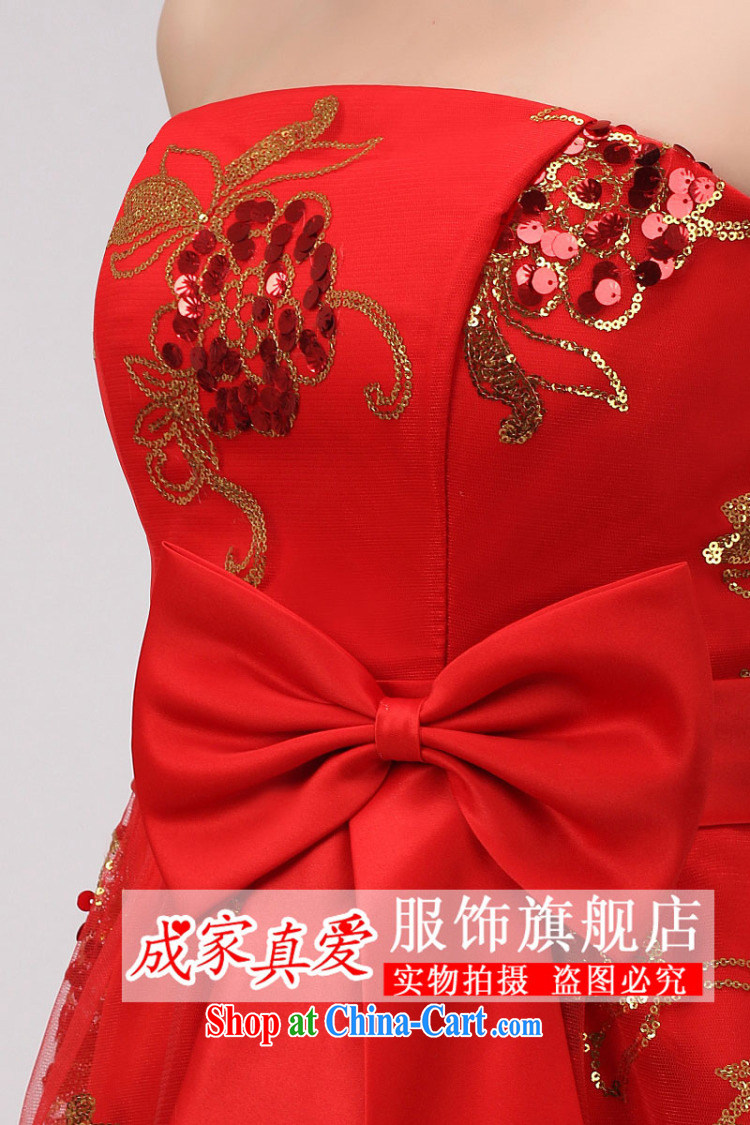 married love toast Service Bridal Fashion 2015 new wedding dresses short before long after erase chest lace wedding dress autumn female Red XXL pictures, price, brand platters! Elections are good character, the national distribution, so why buy now enjoy more preferential! Health