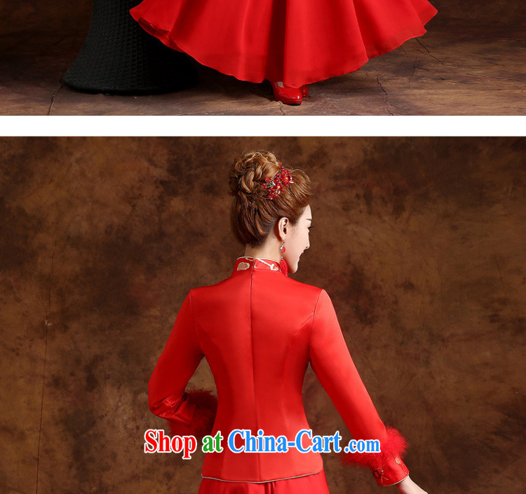 Marriage true love toast winter clothes dresses 2015 new improved Bridal Fashion wedding dress retro long-sleeved long red XXL pictures, price, brand platters! Elections are good character, the national distribution, so why buy now enjoy more preferential! Health