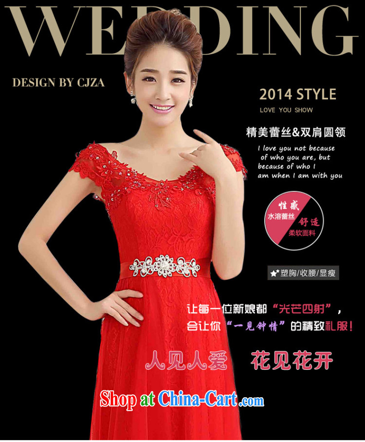 Getting married is really love toast Service Bridal Fashion 2015 new wedding dresses the Field shoulder Deep V collar long marriage dress autumn and winter red XXL pictures, price, brand platters! Elections are good character, the national distribution, so why buy now enjoy more preferential! Health