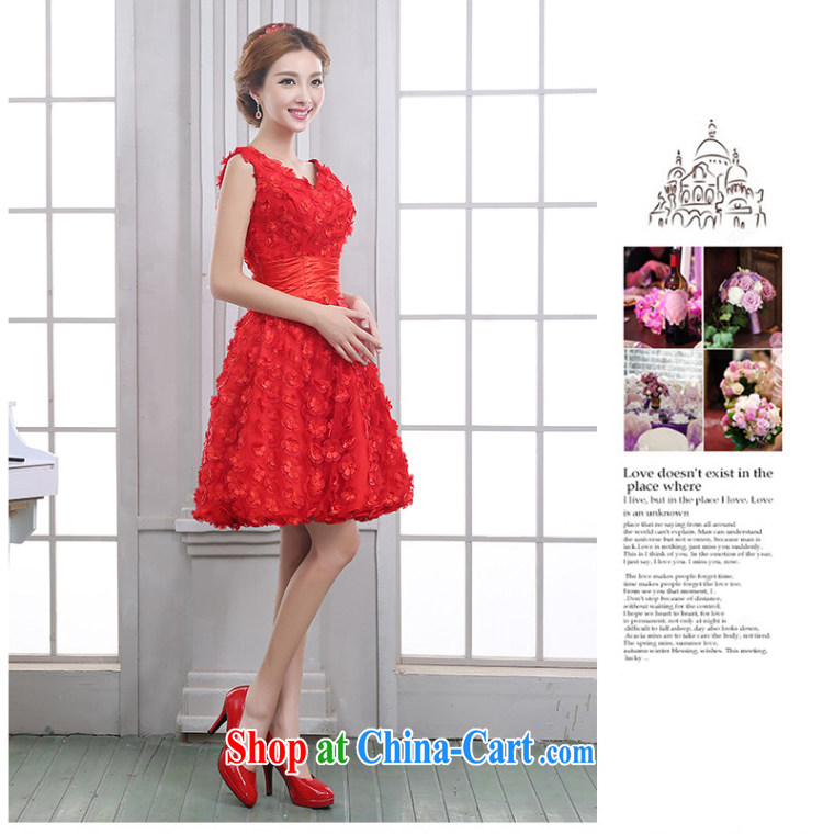 Marriage true love bridal toast serving red married 2014 New Field shoulder small dress wedding banquet dress autumn and winter, short red M pictures, price, brand platters! Elections are good character, the national distribution, so why buy now enjoy more preferential! Health
