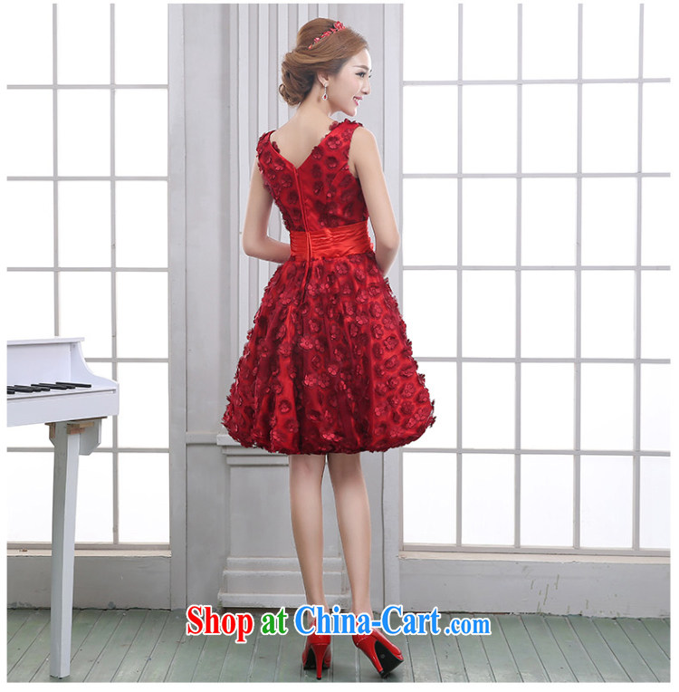 Marriage true love bridal toast serving red married 2014 New Field shoulder small dress wedding banquet dress autumn and winter, short red M pictures, price, brand platters! Elections are good character, the national distribution, so why buy now enjoy more preferential! Health
