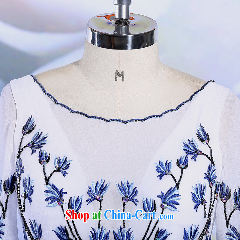 Multi-LAI Ki Evening Dress 2015 white embroidery long cultivating temperament long skirt moderator dress white S, Lai Ki (Doris dress), online shopping