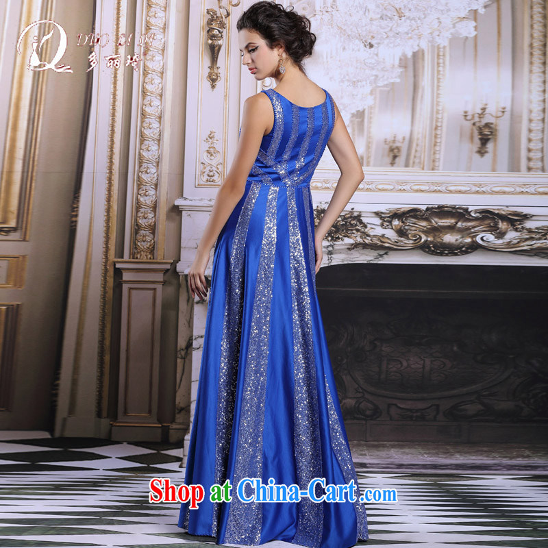 More than Li Qi 2015 bridal toast winter clothing blue staple-ju long dress banquet dress blue XXL, Li Qi (Doris dress), shopping on the Internet