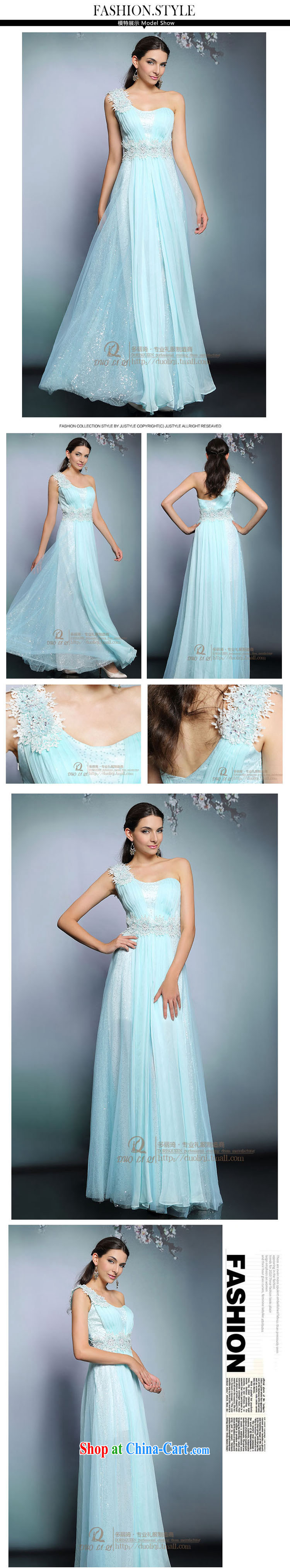 Multi-LAI Ki annual Evening Dress 2014 long winter beauty, sexy single shoulder Banquet Hosted blue dress light blue XXL pictures, price, brand platters! Elections are good character, the national distribution, so why buy now enjoy more preferential! Health