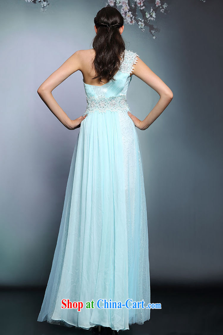 Multi-LAI Ki annual Evening Dress 2014 long winter beauty, sexy single shoulder Banquet Hosted blue dress light blue XXL pictures, price, brand platters! Elections are good character, the national distribution, so why buy now enjoy more preferential! Health