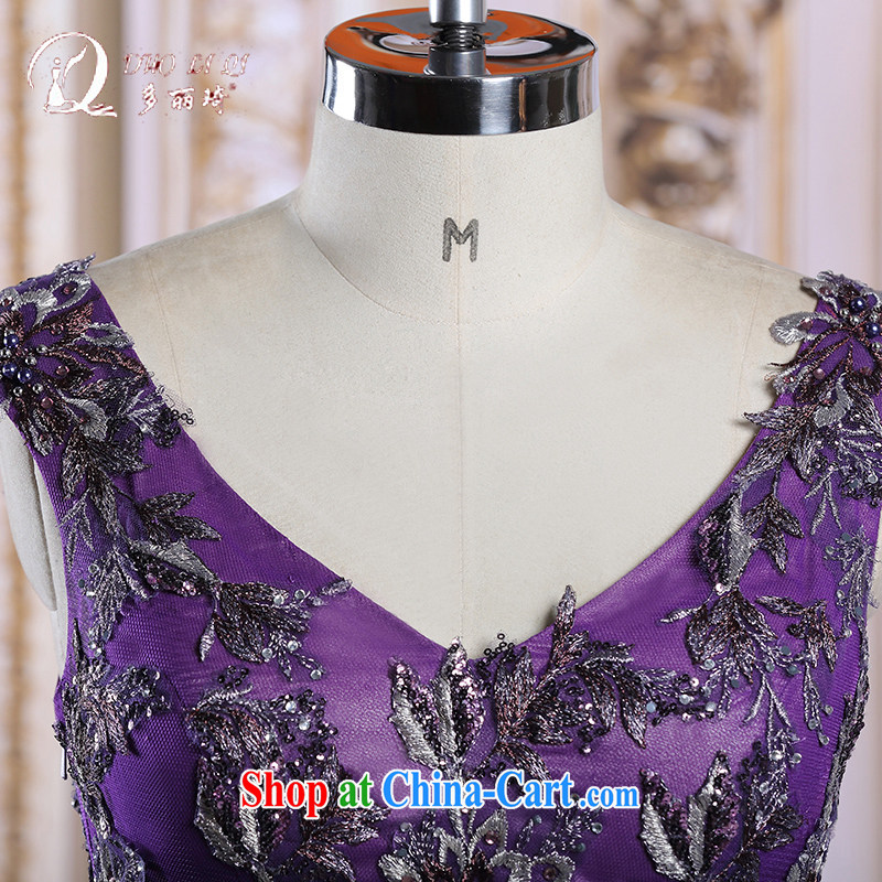 Multi-LAI Ki 2015 autumn and winter bridesmaid dresses serving toast long purple shoulders sense of annual banquet dress light purple XXL, Lai Ki (Doris dress), online shopping