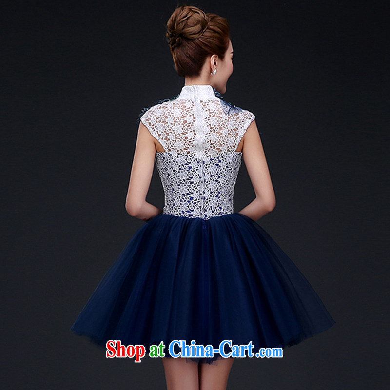 Ting Beverly Evening Dress 2015 new stylish short, cultivating evening banquet small dress autumn and winter annual meeting of the persons chairing dress girls light blue L Ting, Beverly (tingbeier), online shopping