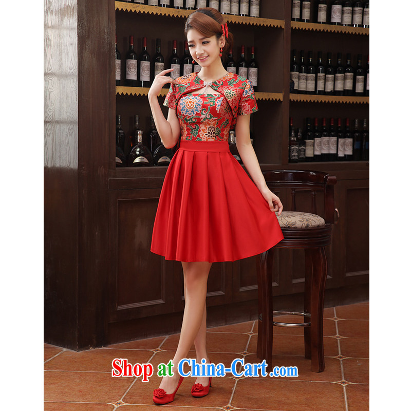 Wedding toast clothing bridesmaid dresses and stylish short, small dress bridal straps dress cloud, a red L, her spirit, and, shopping on the Internet
