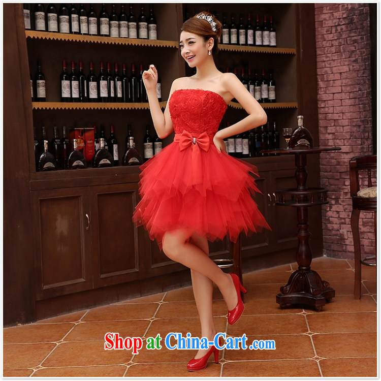 Her spirit marriage wedding dresses short bridesmaid mission the marriage tie, short Evening Dress wedding dress small red M pictures, price, brand platters! Elections are good character, the national distribution, so why buy now enjoy more preferential! Health