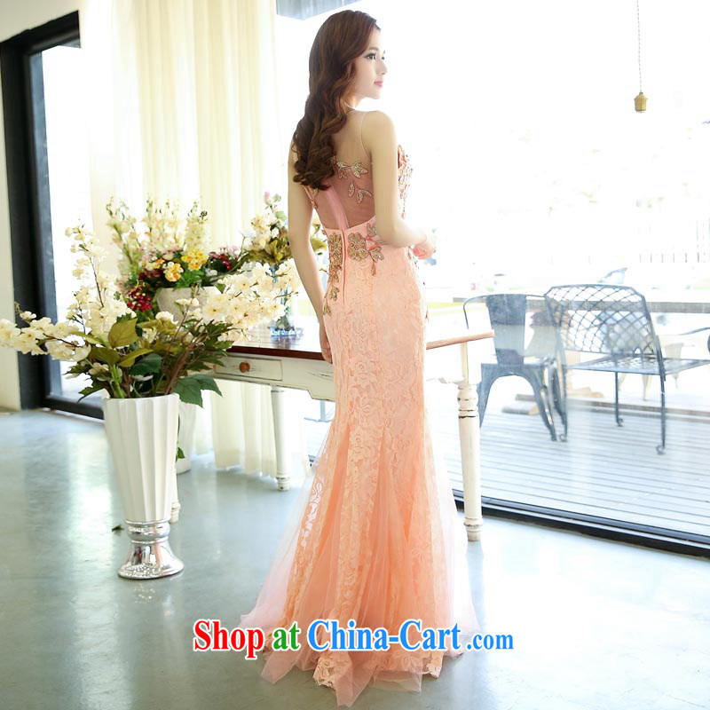 Air Shu Diane 2015 new bride toast serving red long, long-sleeved wedding dresses dress Chinese Soo Wo service costumes pink L. Shu Diane, shopping on the Internet
