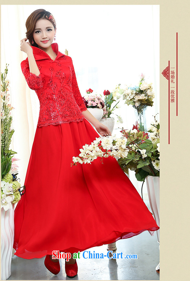 Air Shu Diane 2015 spring loaded new Chinese Winter winter clothing winter, red bridal wedding dress marry Yi long-sleeved cotton robes bows service 1509 red S pictures, price, brand platters! Elections are good character, the national distribution, so why buy now enjoy more preferential! Health