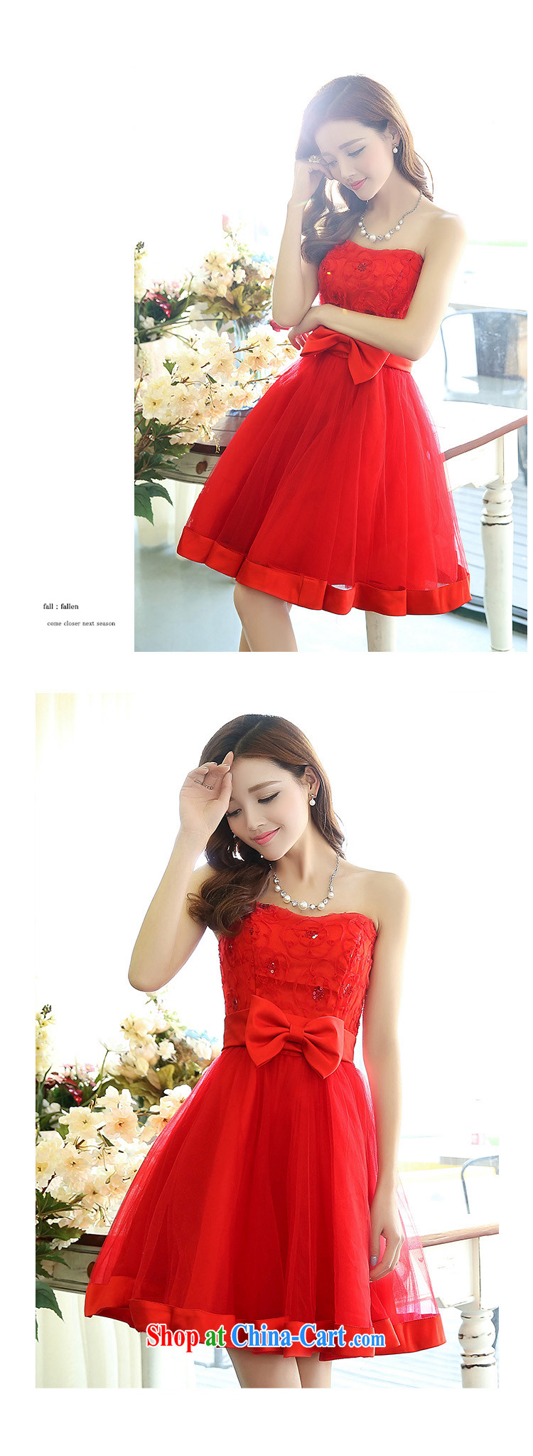 Air Shu Diane 2015 bridal bridesmaid dress red short marriages chest wiped shaggy dress dinner toast small dress skirt red XL pictures, price, brand platters! Elections are good character, the national distribution, so why buy now enjoy more preferential! Health