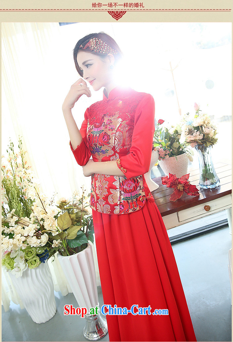 Air Shu Diane 2015 spring new toast Service Bridal fitted dresses wedding dress long red lace retro autumn and winter-su Wo service 1506 photo color XXXL pictures, price, brand platters! Elections are good character, the national distribution, so why buy now enjoy more preferential! Health