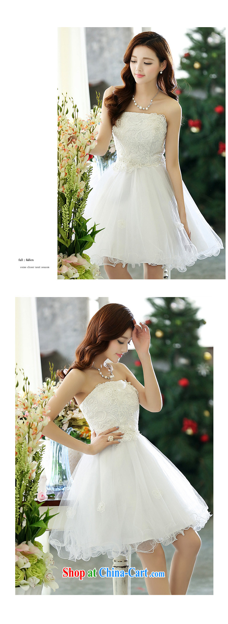 Air Shu Diane 2015 new Korean version wiped his chest short wedding dresses bridesmaid service sister dress evening dress girls white XL pictures, price, brand platters! Elections are good character, the national distribution, so why buy now enjoy more preferential! Health