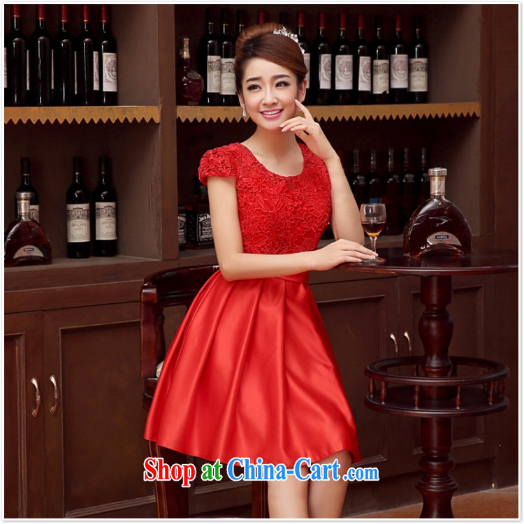 wedding dresses bridal toast service 2015 new wedding dress bridesmaid clothing dress short, double shoulder straps red M pictures, price, brand platters! Elections are good character, the national distribution, so why buy now enjoy more preferential! Health