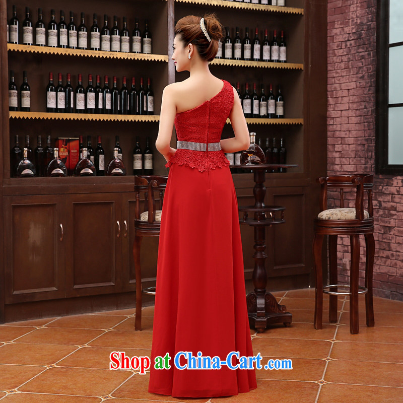 New 2015 bridal wedding wedding dress uniform toast long red bridesmaid stylish wiped his chest autumn and winter women s red, her spirit, and, shopping on the Internet