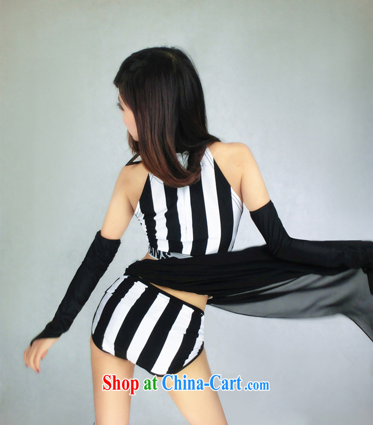 According to dance Hip Hop new night bar DS show clothing jazz jazz dance clothing sexy female DJ singer dancer clothing black-and-white stripe, picture, price, brand platters! Elections are good character, the national distribution, so why buy now enjoy more preferential! Health