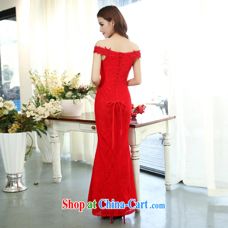 Arrogant season fall 2015 marriage, red long gown Evening Dress graphics thin crowsfoot bridal toast serving fall and winter 1515 red XL, arrogant season (OMMECHE), online shopping