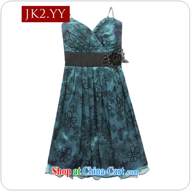 2 JK annual sweet dress and elegant value V lint-free cloth for lifting with the waist skirt in small dress dresses, flowers to remove) the green XXXL, JK 2. YY, shopping on the Internet