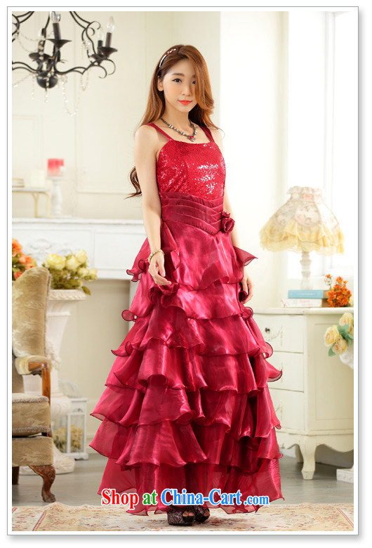 JK 2 nights the finishing touch Show skirt my store front as well as the big Princess dress straps long evening dress dresses wine red XXXL pictures, price, brand platters! Elections are good character, the national distribution, so why buy now enjoy more preferential! Health