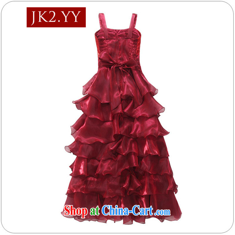 JK 2 nights the eyes show skirts night reception presided over the skirt with Princess dress straps long evening dress dresses wine red XXXL, JK 2. YY, shopping on the Internet