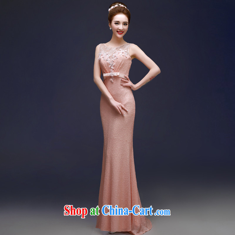 A good service is 2015 new bridal wedding dress evening banquet moderator long at Merlion dress skirt pink M, good service, and shopping on the Internet