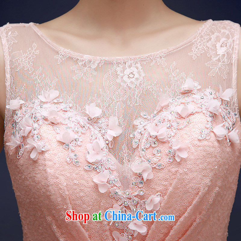 A good service is 2015 new bridal wedding dress evening banquet moderator long at Merlion dress skirt pink M, good service, and shopping on the Internet