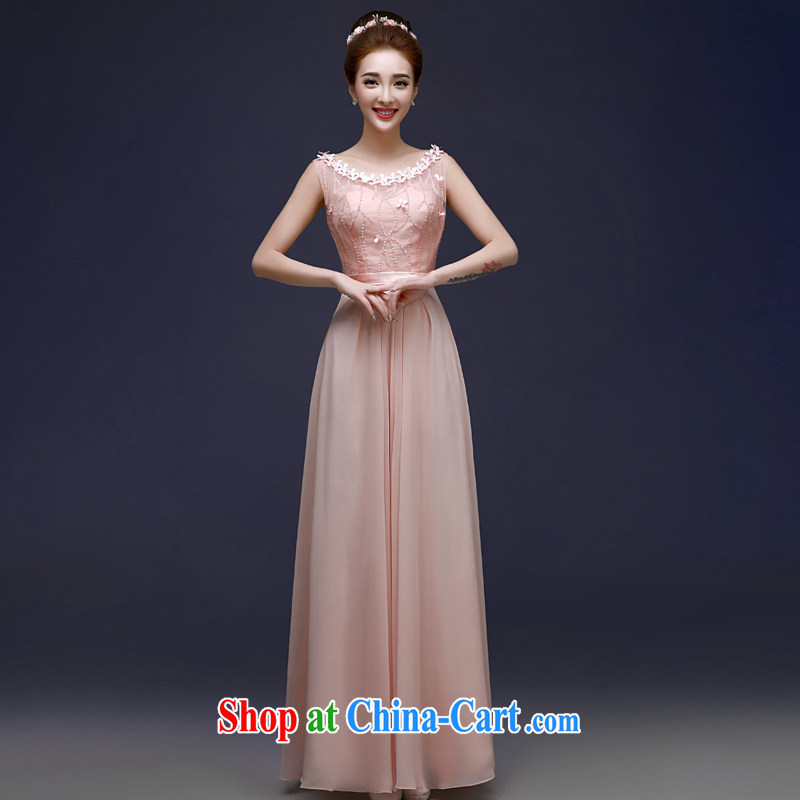 A good service in 2015, the Annual Meeting banquet moderator Evening Dress Bridal Fashion beauty marriage ceremony service toast pink L, good service, and that, on-line shopping