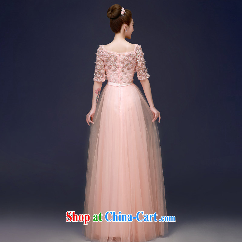 A good service in 2015, the annual ritual moderator Evening Dress Bridal Fashion wedding ceremony, long serving toast pink XL, good service, and shopping on the Internet