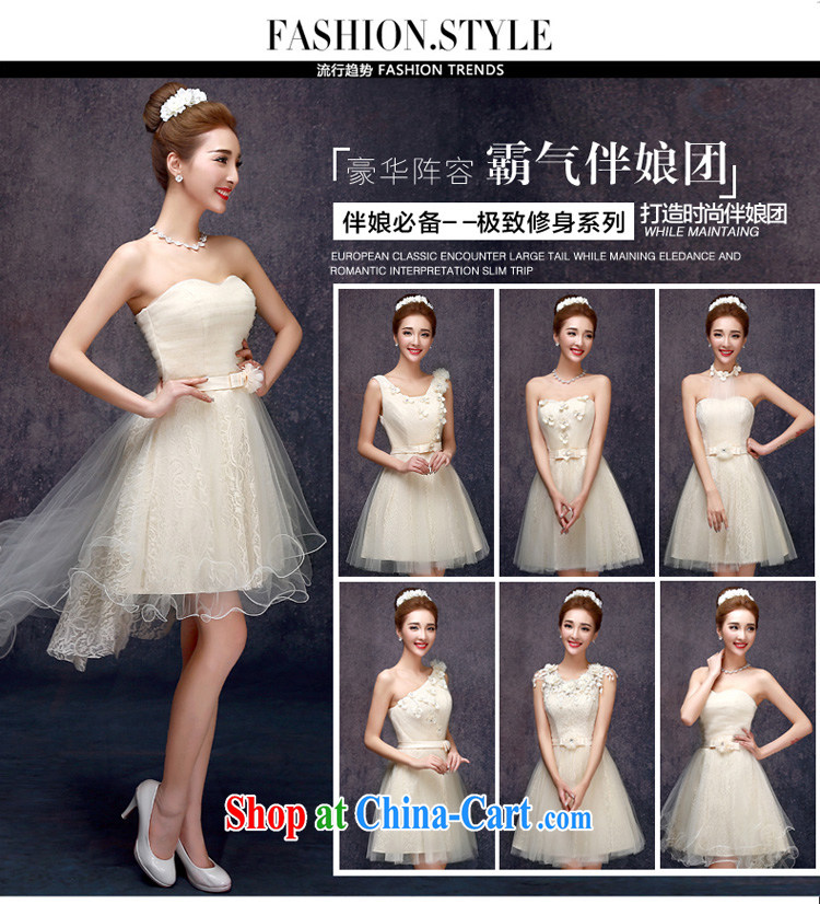 A good service is 2015 new summer dresses small sister's bridesmaid dress dress short bridesmaid with champagne color E - 605 3 XL pictures, price, brand platters! Elections are good character, the national distribution, so why buy now enjoy more preferential! Health