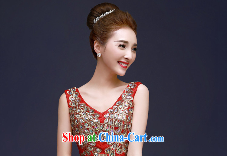 A good service is 2015 New Red bridal banquet annual small dress short wedding toast clothing evening dress red 2 XL pictures, price, brand platters! Elections are good character, the national distribution, so why buy now enjoy more preferential! Health