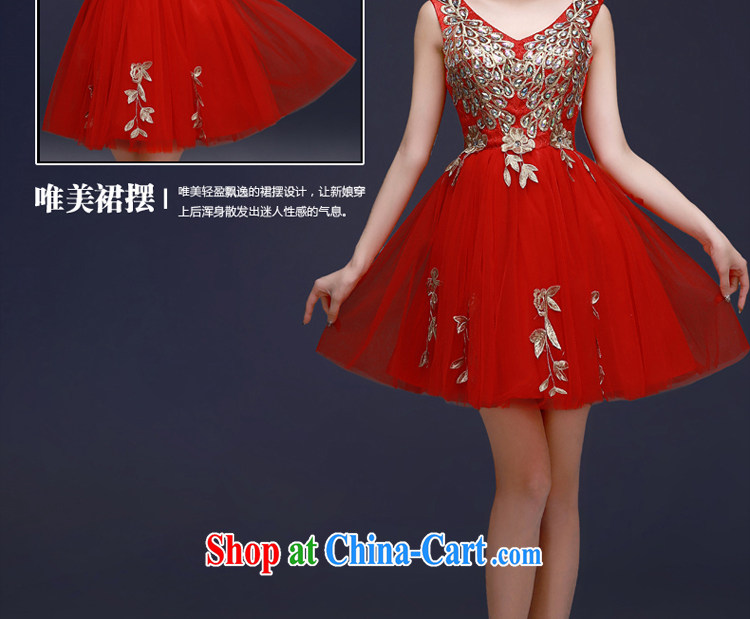 A good service is 2015 New Red bridal banquet annual small dress short wedding toast clothing evening dress red 2 XL pictures, price, brand platters! Elections are good character, the national distribution, so why buy now enjoy more preferential! Health