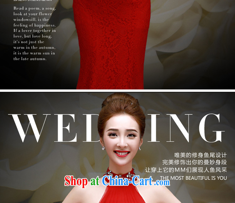 A good service is 2015 spring New Red bridal wedding dress Annual Meeting banquet moderator dress crowsfoot red L pictures, price, brand platters! Elections are good character, the national distribution, so why buy now enjoy more preferential! Health