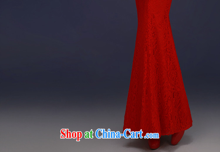 A good service is 2015 spring New Red bridal wedding dress Annual Meeting banquet moderator dress crowsfoot red L pictures, price, brand platters! Elections are good character, the national distribution, so why buy now enjoy more preferential! Health