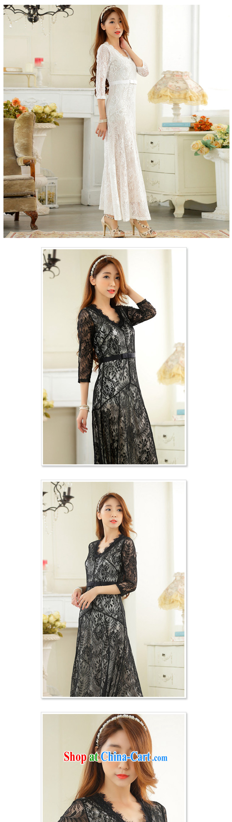 High-end lace sexy V collar, long sleeves, the dress code dress JK 2 9731 black XXXL pictures, price, brand platters! Elections are good character, the national distribution, so why buy now enjoy more preferential! Health