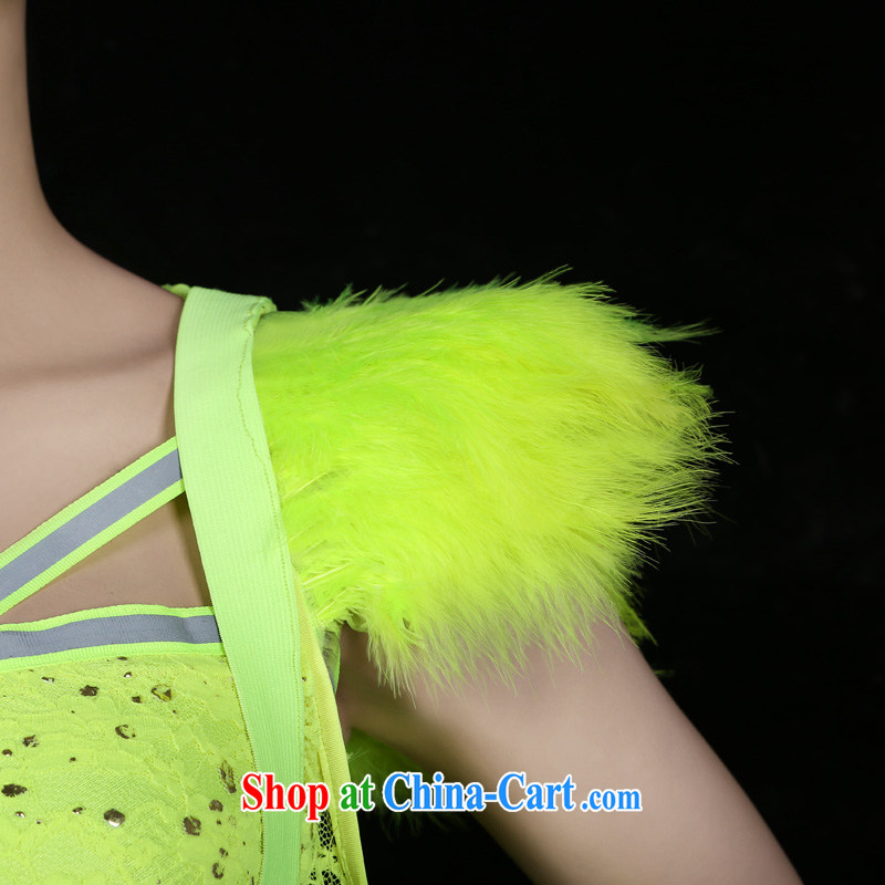 According to dance Hip Hop new night bar DS performance service fluorescent sexy singer DJ stage costumes for dance clothes-yi fluorescent yellow, code, dance to hip hop, and shopping on the Internet